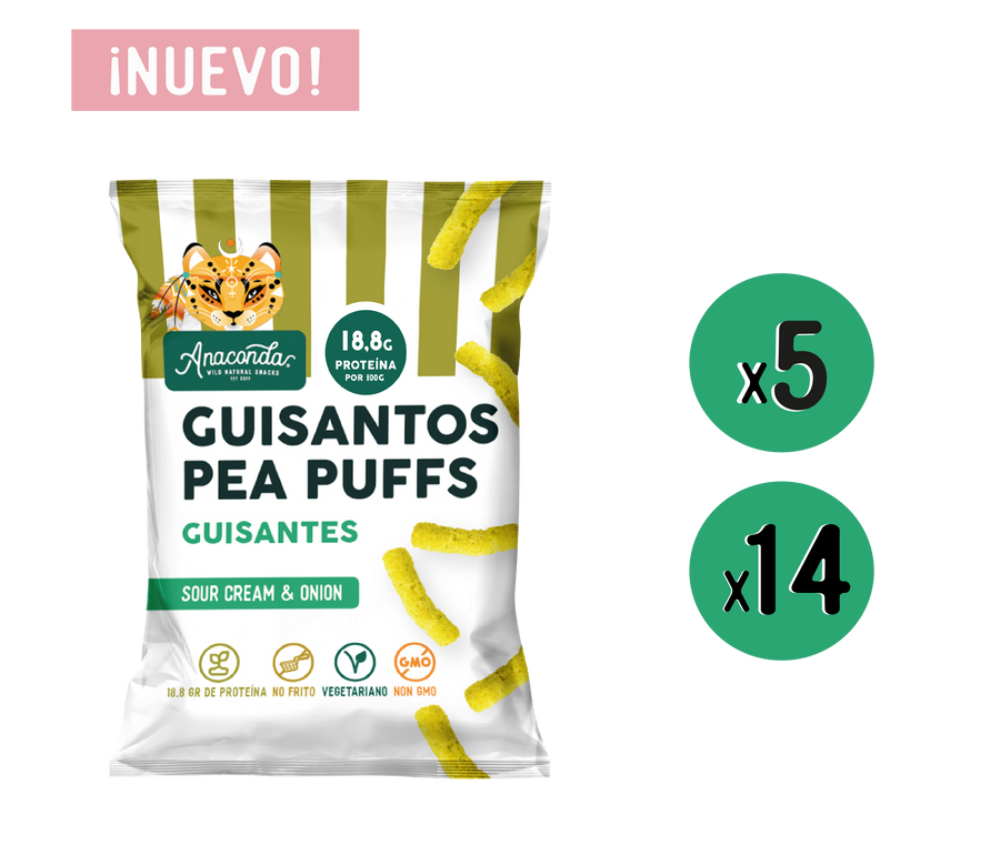 NUEVO PRODUCTO: Gusanitos de Guisantes Sabor Sour Cream & Onion – Anaconda  Foods